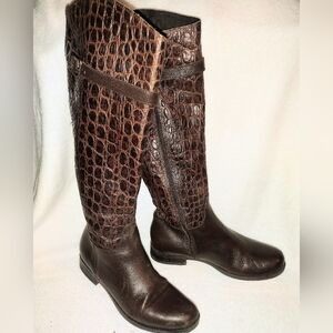 Clarks Hopdale Wish Dark Brown Over the Knee Boots